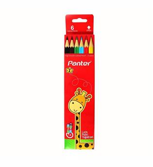 مداد 6 رنگ مقوایی پنتر کد 6-103