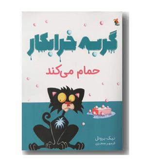 گربه خرابکار حمام می کند 