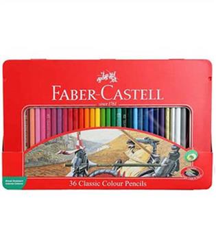 مداد رنگی 36 رنگ فلزی کلاسیک تخت فابر 16115846
