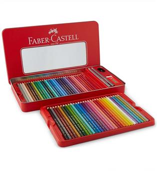 مداد رنگی 60 رنگ فلزی فابر کاستل با پاکن و تراش و مداد  115893