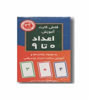فلش کارت آموزش اعداد 0 تا 9