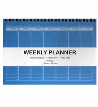 پلنر دفتر برنامه ریزی سیمی weekly planner آبی همیشه